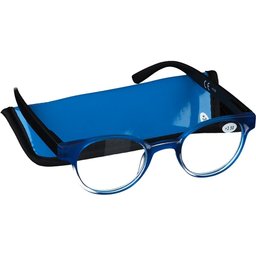 PharmaGLASSES® Lunettes de lecture ronde Bleu +3.50
