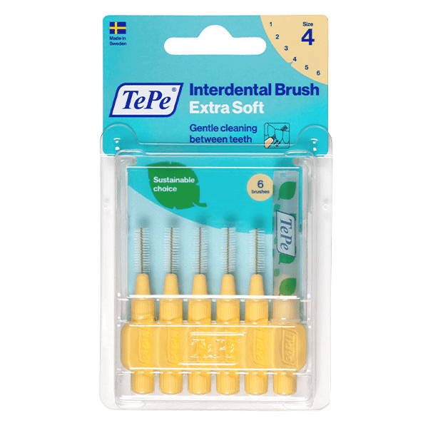 Brossettes Interdentaires Extra-souples Jaune 0.7 mm 6 brossettes