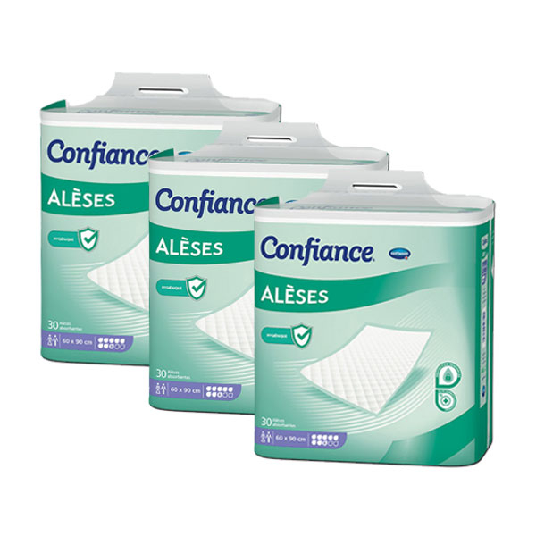 Lot de 3 Confiance Alèse 60 x 90cm 8 Gouttes 30 alèses