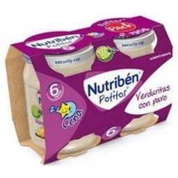 Nutriben Légumes Dîner Avec Dinde Potito 2 X 190 g