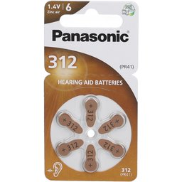 Panasonic® Zinc Air Piles PR 312H 1,4V Brun