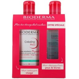 Créaline H2O Eau Micellaire 500ml + H2O Yeux 125ml