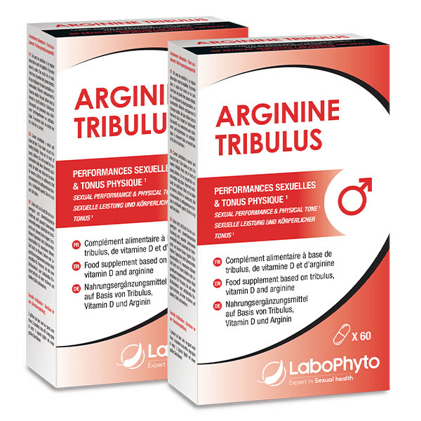 Arginine Tribulus - cure performance pour homme - 60 gélules - Lot de 2