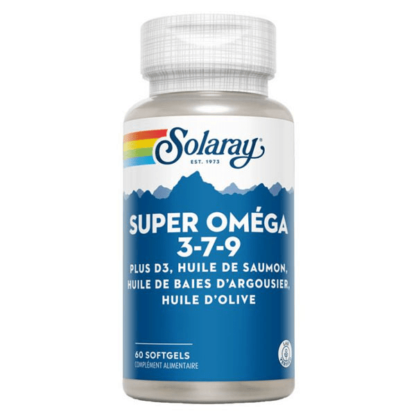Super Oméga 3-7-9 + Vitamine D 60 gélules