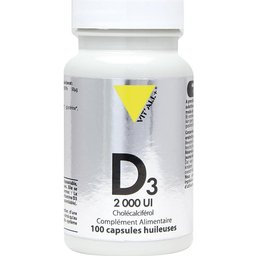 Vitamines D3 2000UI Cholécalciférol 50mcg 100caps