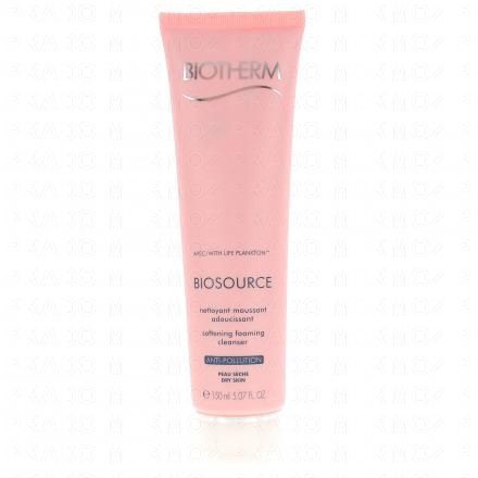 Biosource nettoyant moussant adoucissante peau sèche tube 150 ml