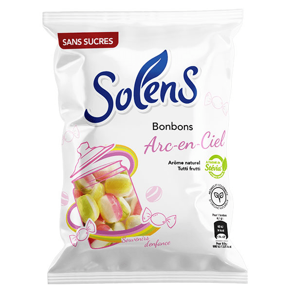 Bonbons sans Sucres Arc-en-Ciel 100g