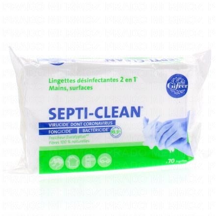 Septi Clean Lingettes désinfectantes 2en1 x70