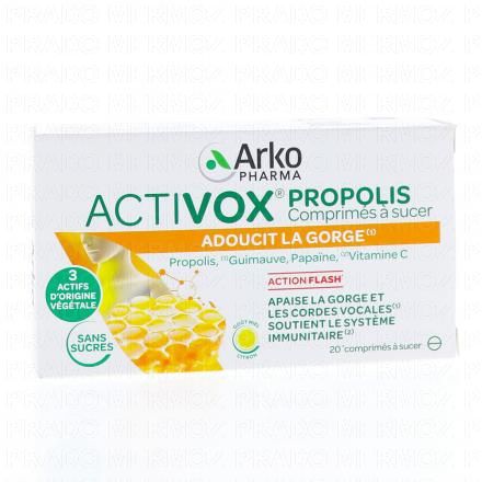 Activox propolis - Adoucit la gorge 20 comprimés à sucer
