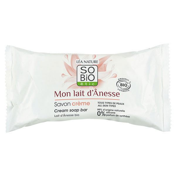 So'Bio Étic Douche Savon Crème Solide Mon Lait d'Ânesse Bio 100g