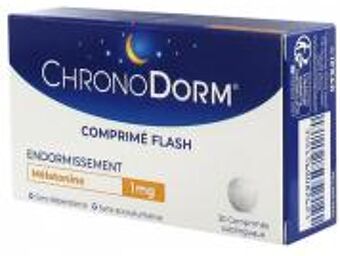Chronodorm Mélatonine 1 mg 30 Comprimés Sublinguaux - Boîte 30 comprimés sublinguaux