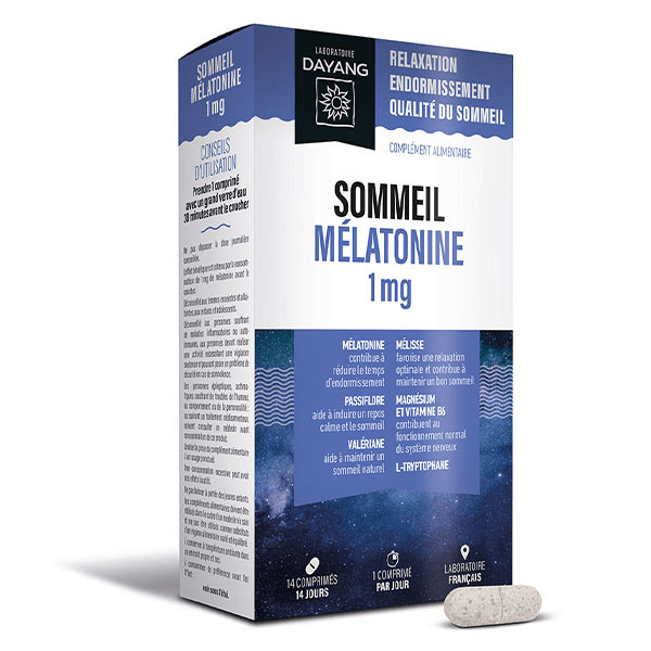 Sommeil Mélatonine 1mg 14 comprimés