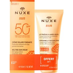 Sun Crème Solaire Fondante SPF50 50ml + Lait Fraîcheur Après-Soleil 50ml