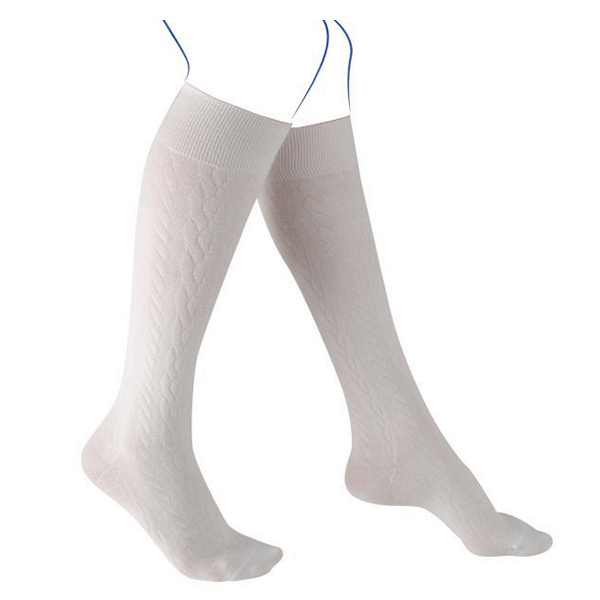 Fast Laine Chaussettes Classe 2 Long Taille 1 Torsades Écru