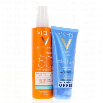 Capital Soleil - Spray Fluide Invisible Protection Cellulaire SPF50+ 200ml + Lait Apaisant Après-Soleil Offert