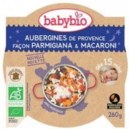 Assiette Bonne Nuit Bio Légumes Pâtes à l'Italienne et Parmesan dès 15 mois 260g