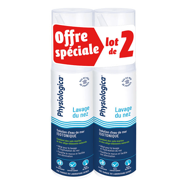 Physiologica Spray Eau de Mer Isotonique - Lot de 2