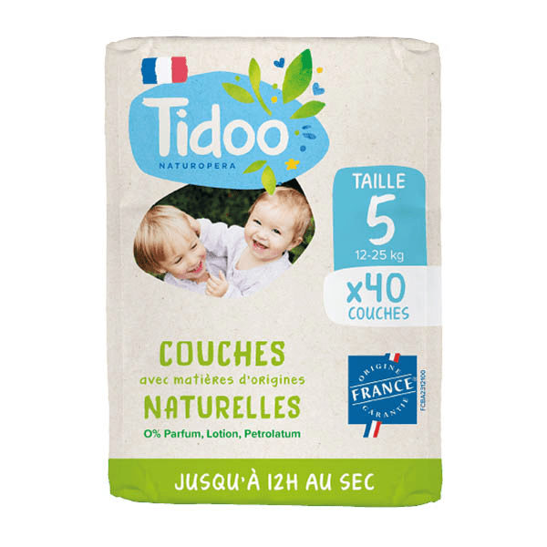 Couche Écolabellisée Taille 5 (12-25kg) - 40 couches