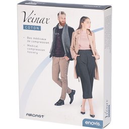 Enovis™ Mi-bas de compression médicaux Femme Coton 2 Long Noir Taille 4