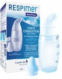 Respimer NetiFlow Kit d'Irrigation Nasale 1 Dispositif + 6 Sachets - Boîte 1 dispositif + 6 sachets