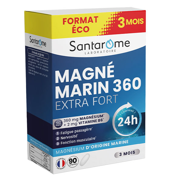 Santarome - Magnesium marin 360 - Stress et fatigue - 90 comprimés