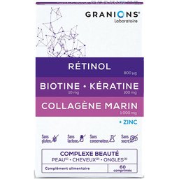 Granions Complexe Beauté Rétinol Biotine Kératine Collagène Marin