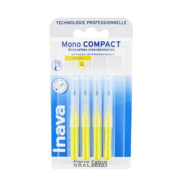 Brossettes 1mm Mono Compact Espaces Étroits Jaune 4 unités