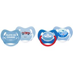 Duo Sucette Physiologique Silicone P45 +6mois 2 unités