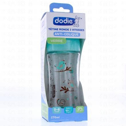 Sensation+ Biberon verre tétine ronde 3 vitesses 0-6 mois 270ml