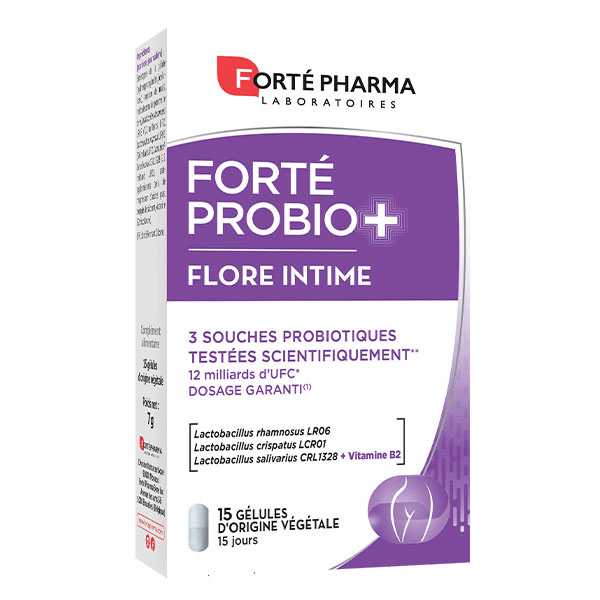 Forté Probio+ Flore Intime Souches Probiotiques 15 gélules