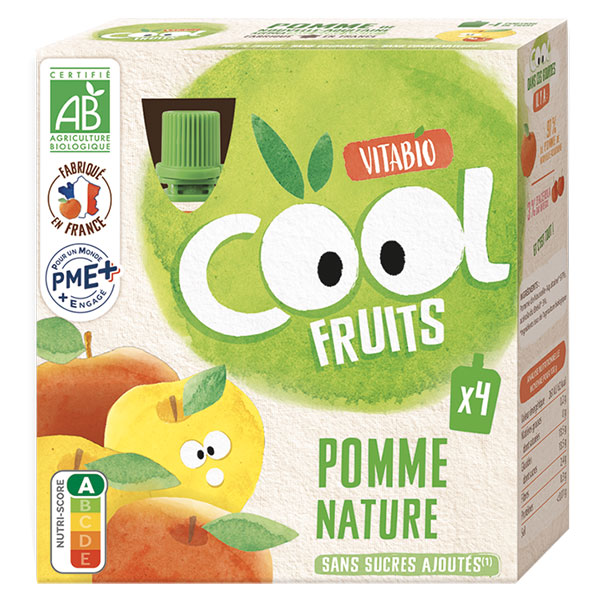 Cool Fruits Pomme de Nouvelle-Aquitaine Acérola Bio 4 x 90g
