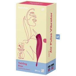 Twirling Pro+ Stimulator & Vibrator Red 1ut