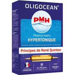 Oligocéan – PMH Plasma Marin Hypertonique – 20 ampoules de 10 ml