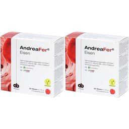 AndreaFer Fer complément avec fer, vitamines C, B6, B12 et acide folique