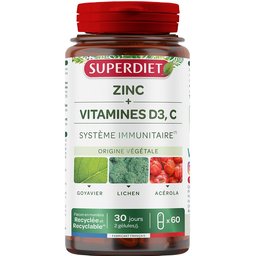 Zinc vitamine D3, C immunité et énergie