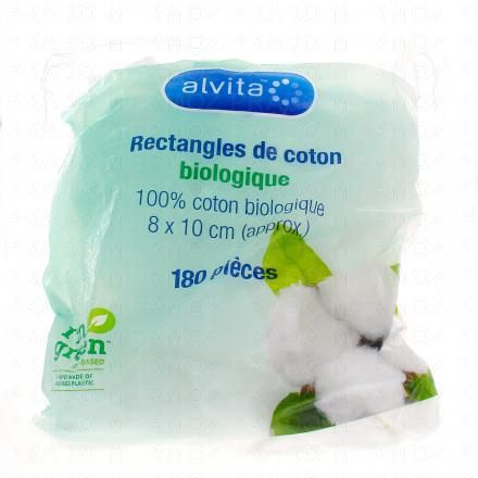 Rectangles de coton biologique x180