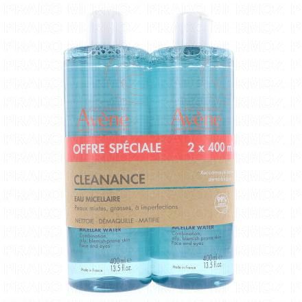 AVENE Cleanance Eau micellaire lot de 2 * 400ml
