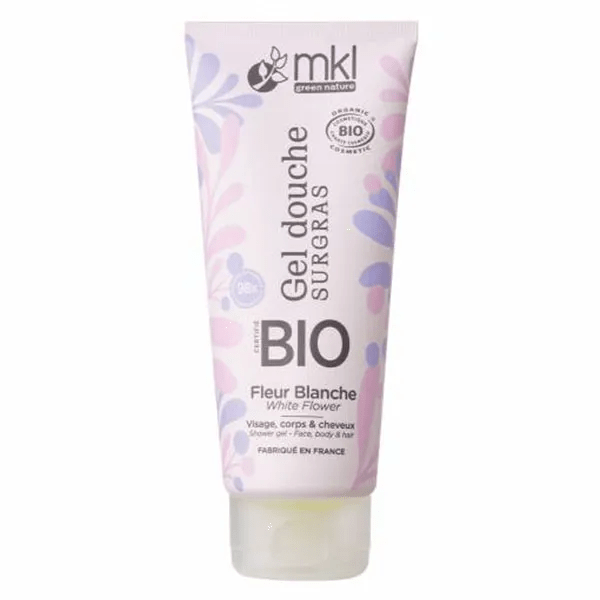 MKL Gel Douche BIO Fleur Blanche, cheveux, visage et corps 200ml