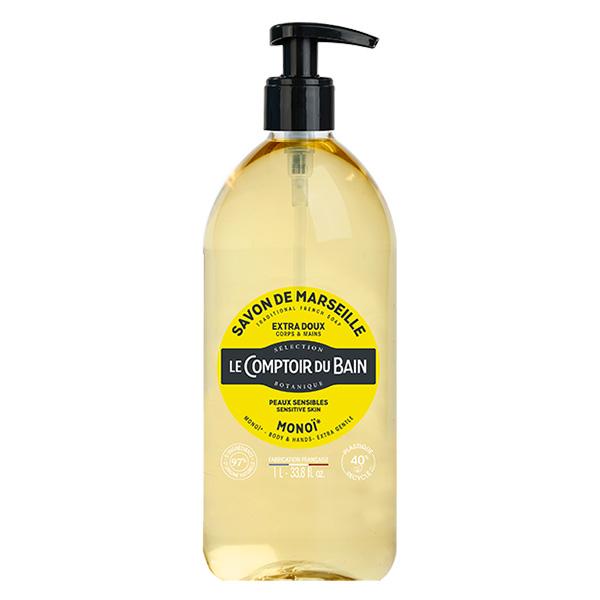 - Savon De Marseille Liquide Extra Doux Monoï 1l
