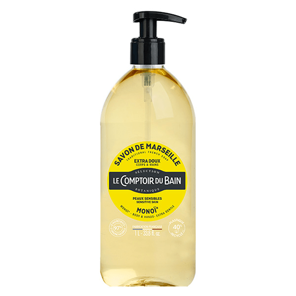 - Savon De Marseille Liquide  Extra Doux Monoï 1l