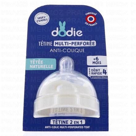Tétine multi-perforée anti-colique +6 mois débit 4