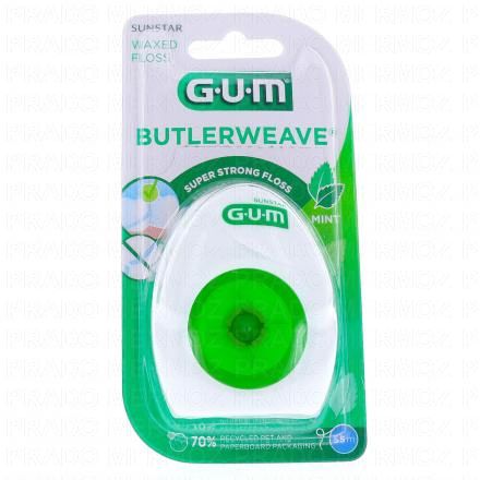 Butlerweave n°1855 fil dentaire ciré menthe 55 m
