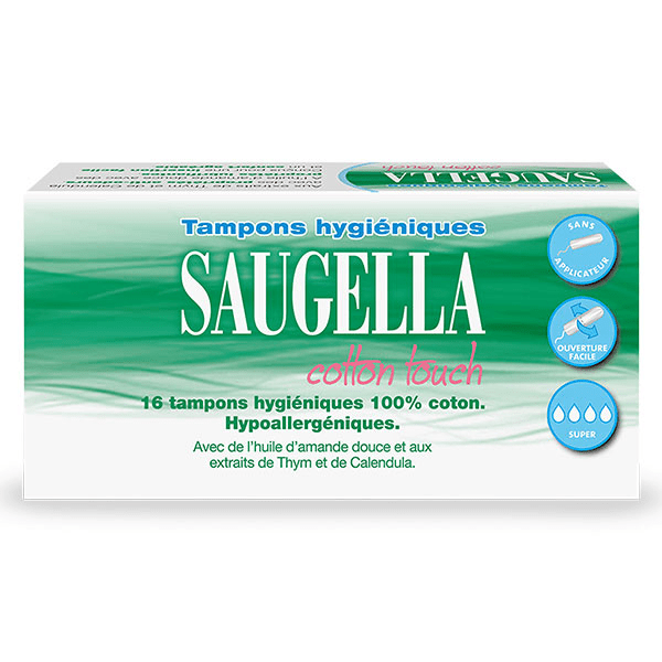 Cotton Touch Tampon Hygiénique sans Applicateur Flux Important - Pack 16