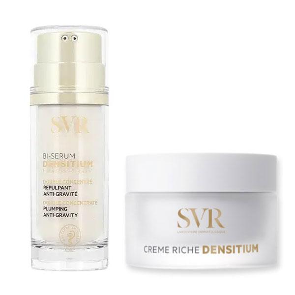 Routine Densitium Globale Anti-Âge Peaux Sèches et Matures, Sérum, Contour des Yeux, Crème Riche