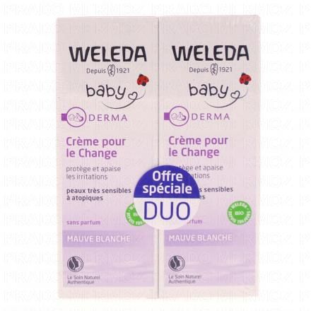 Bébé Derma Crème pour le Change à la Mauve Blanche bio lot 50ml x2