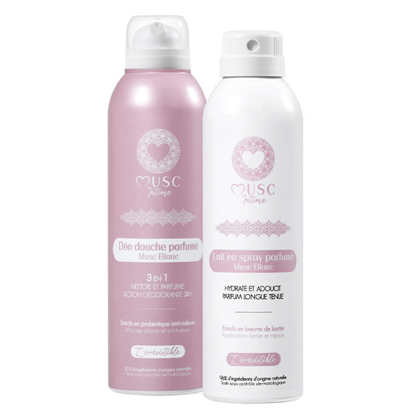 Rituel douceur Musc Blanc Déo douche 200ml et Lait corps 200ml