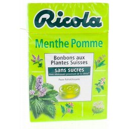 Bonbons aux Plantes Suisses Goût Menthe Pomme 50g