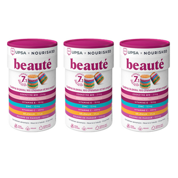Uspa Nourished Gummies 7 en 1 Beauté lot de 3