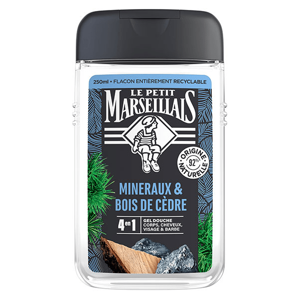Gel Douche Homme Minéraux & Bois de Cèdre 250ml