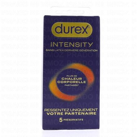 Intensity - Préservatifs Sans Latex Chaleur Corporelle boite de 5